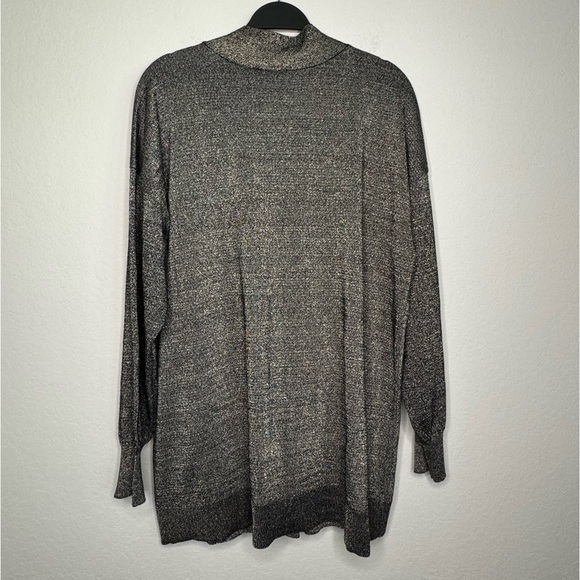 NWT Lane Bryant Classic Long Sleeve Tie Front Cardigan in Metallic Gold- Sz18/20 - Picture 3 of 8